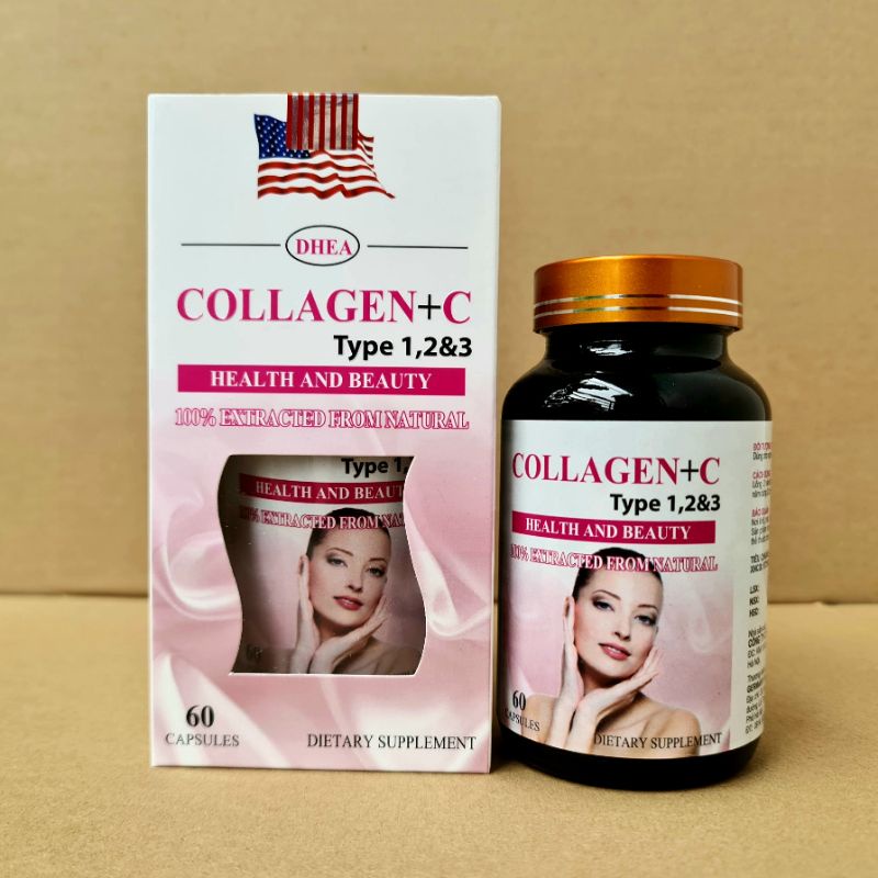 ĐẸP DA, SÁNG DA - COLLAGEN+C 60 viên sữa ong chúa, nhau thai cừu