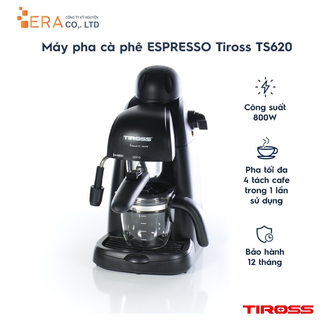 [Mã ELHADEV giảm 4% đơn 300K] MÁY PHA CÀ PHÊ ESPRESSO 4 CỐC TS620