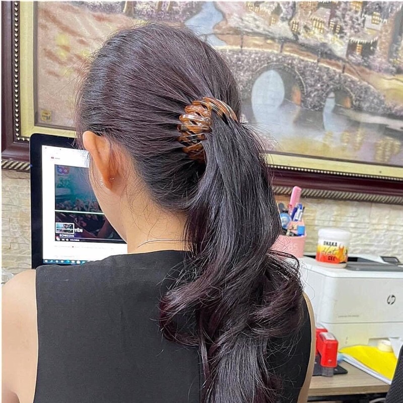 Kẹp xược tóc nhựa đa năng co giãn phong cách hàn quốc mẫu trẻ trung sang chảnh