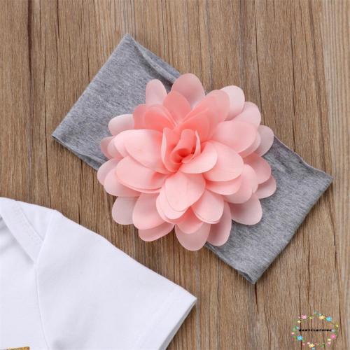 Áo Liền Quần+Quần Dài+Nón+Băng Đô Cho Bé Mới Sinh