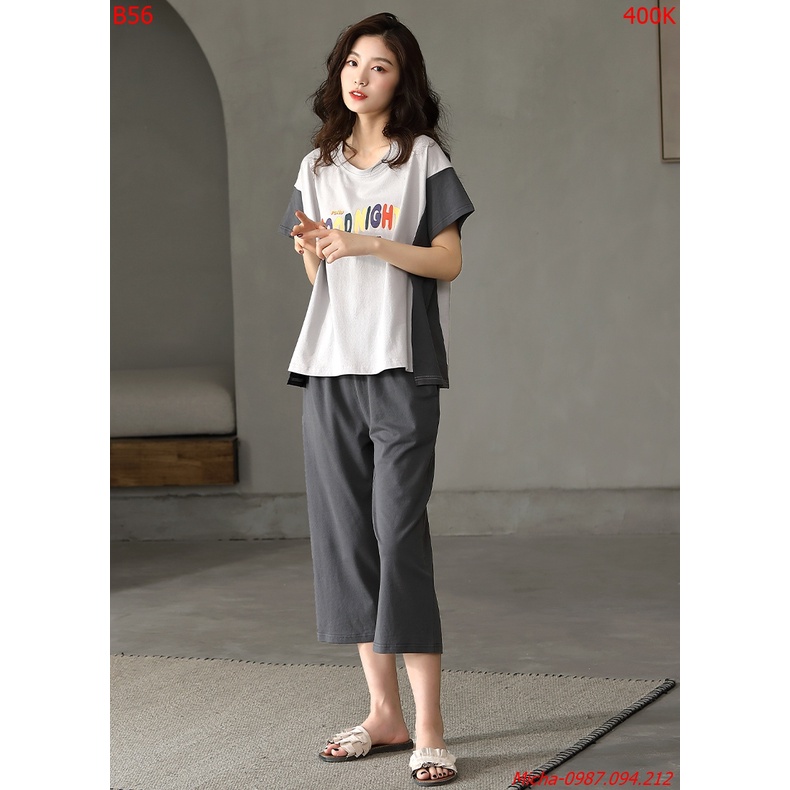 [Mã SKAMLTSTA5 giảm 10% đơn 100K] Bộ lửng Good Night màu ghi xám - Micha B56