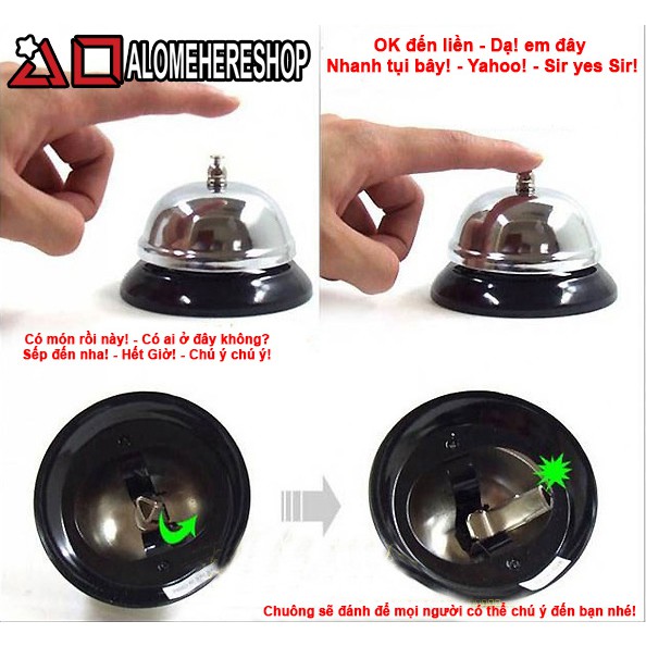 Chuông gọi để bàn checking khách sạn, thông báo, gây chú ý