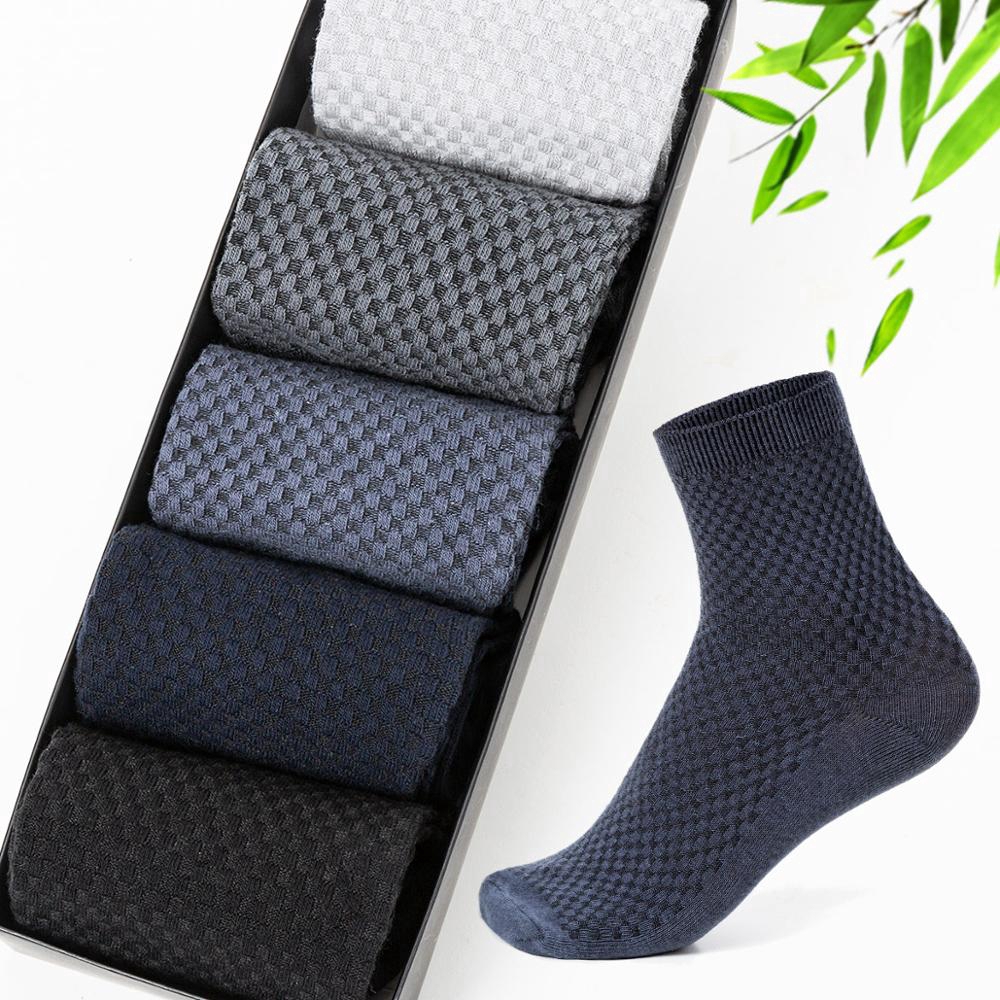 Men Bamboo Fiber Socks Breathable Compression Harajuku Long Socks Business Casual Mens Dress Sock