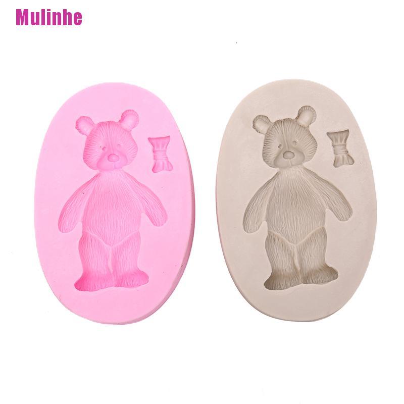 Khuôn silicone tạo hình gấu làm xà phòng/ chocolate