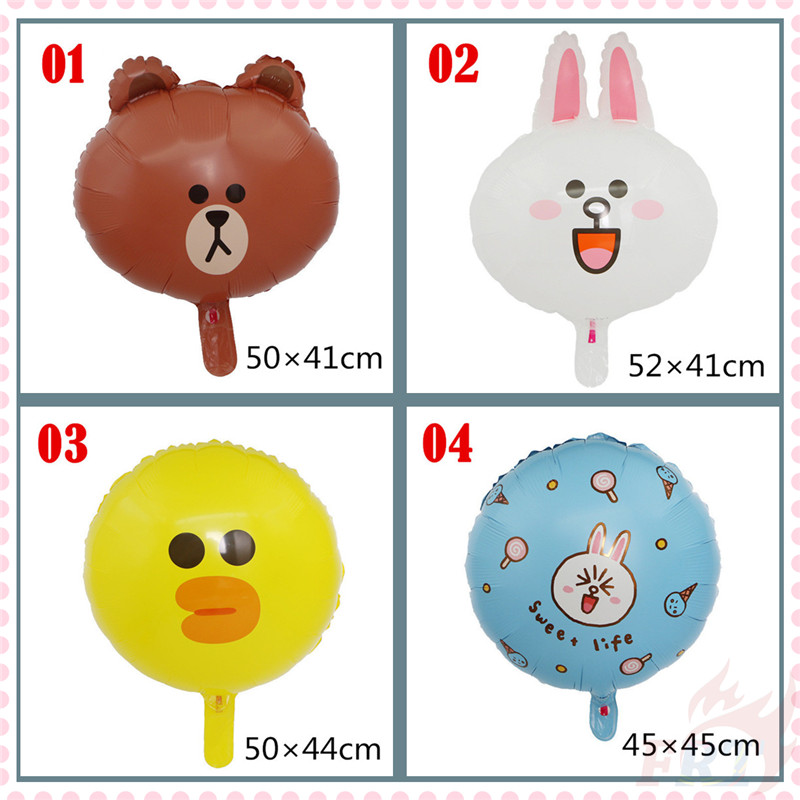 Bong bóng lá nhôm hình nhân vật hoạt hình cỡ 18inch trang trí tiệc sinh nhật