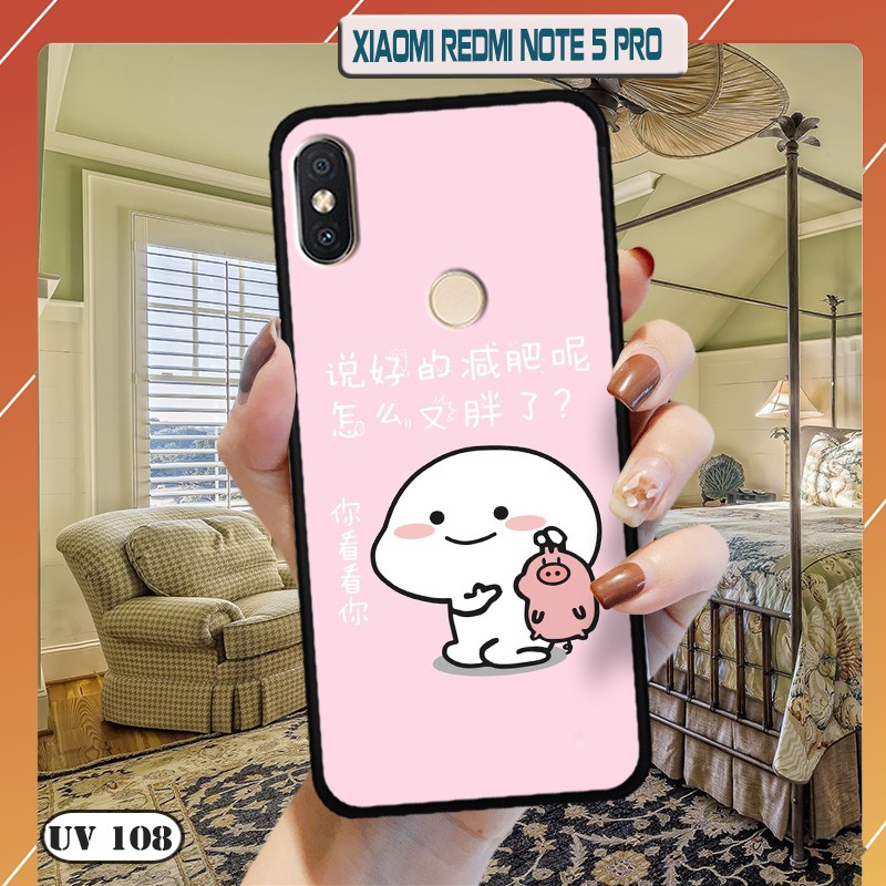 Ốp lưng điện thoại Xiaomi Redmi Note 5 Pro - lưng nhám viền dẻo