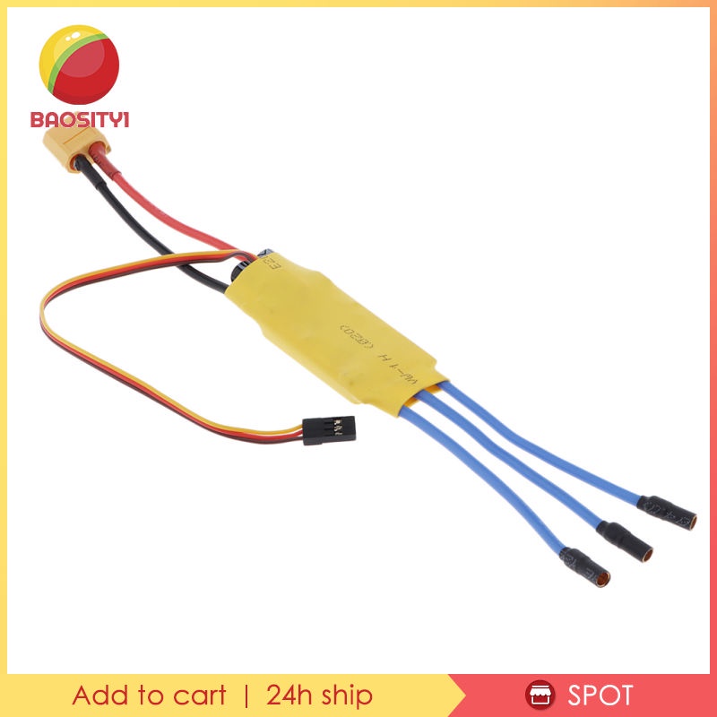 [Baosity1] 1pc 40A ESC Không Chổi Than XT60 - Phích Cắm Cố Định - wing