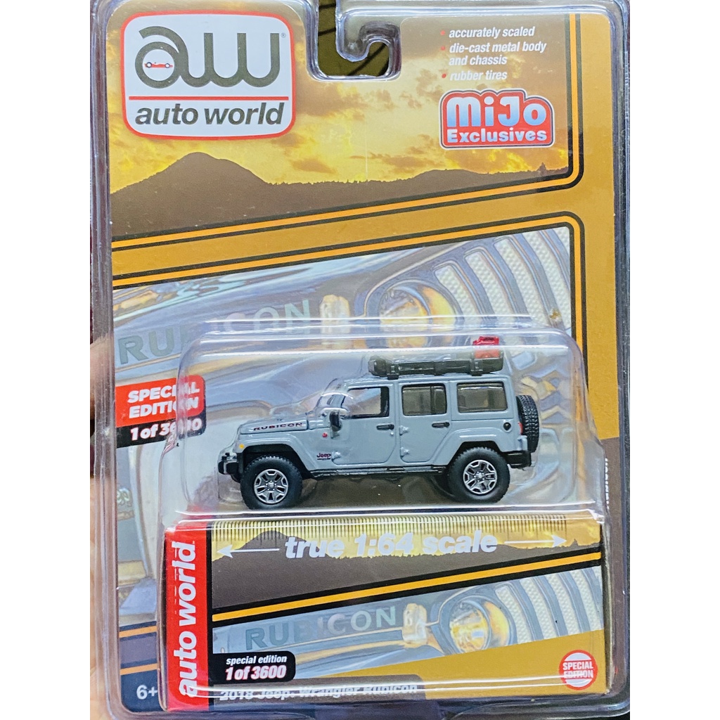 Xe mô hình tĩnh Auto World Jeep Wrangler Rubicon Mijo