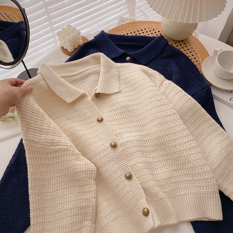 NUZIRO  Áo sweater  dệt kim thiết kế thời trang theo phong cách retro tùy chọn màu sắc