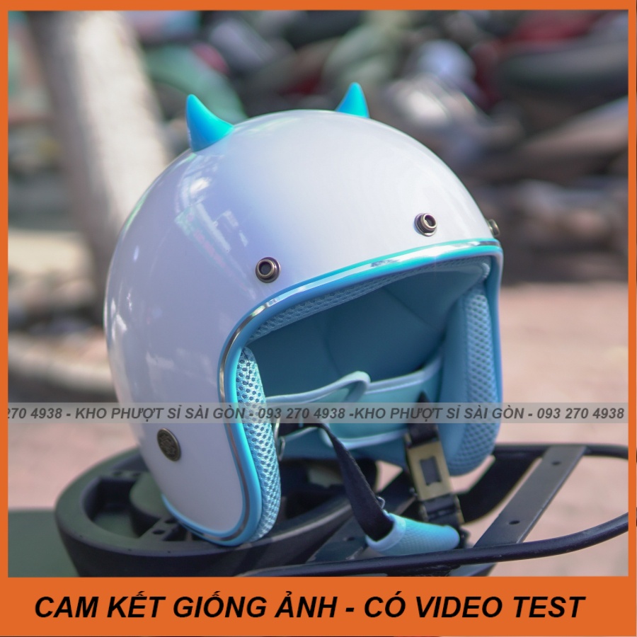 BST sừng nhọn gắn nón bảo hiểm 3/4 fullface mũ 1/2 nhiều màu chọn lựa - Sừng mini gắn nón