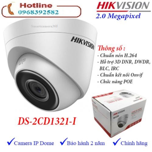 Camera IP HD Dome hồng ngoại 2.0 Megapixel HIKVISION DS-2CD1321-I