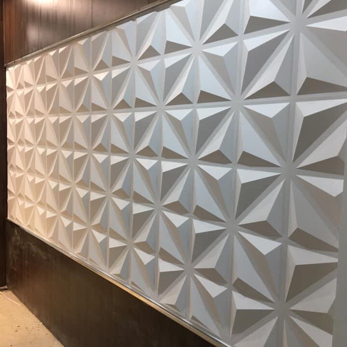 Tấm ốp tường PVC họa tiết 3D kích thước 50x50