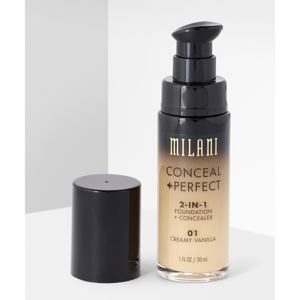 Kem Nền Che Khuyết Điểm Milani Conceal + Perfect 2 In 1  Foundation + Concealer (màu 01)