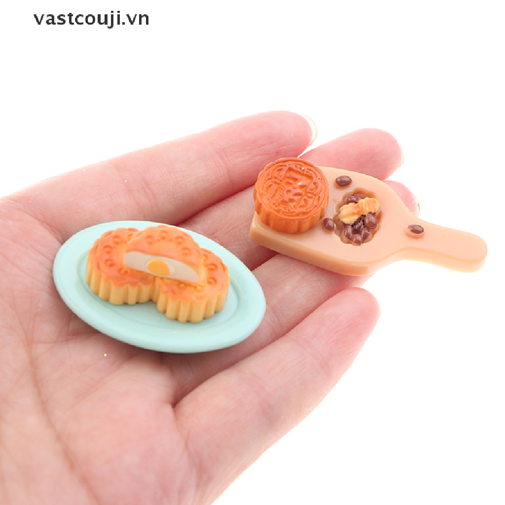 Phụ Kiện Trang Trí Tiểu Cảnh Hình Thỏ Bánh Trung Thu