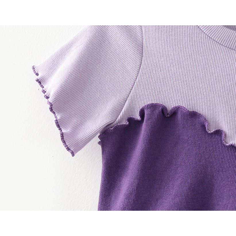 Áo croptop trái tim màu tím hot trend 2021