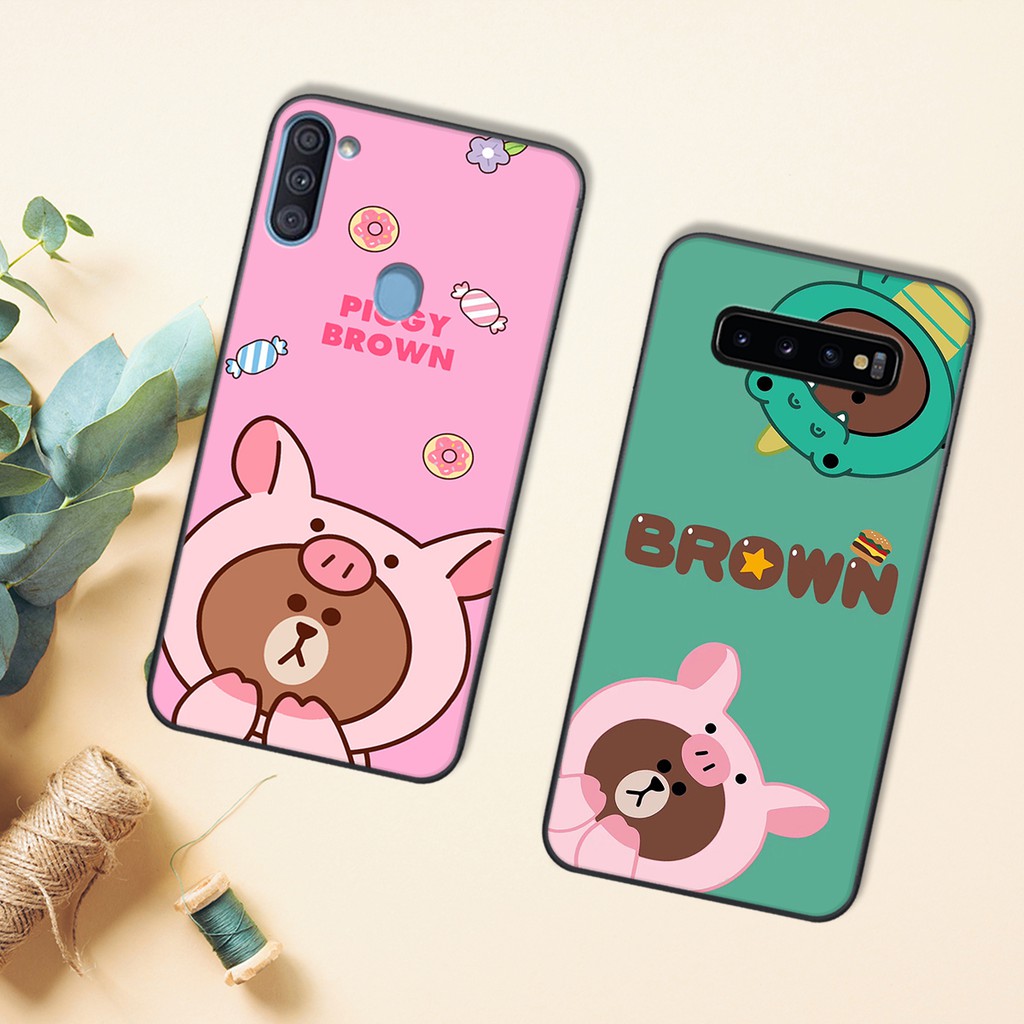 [ỐP SAMSUNG_SIÊU RẺ] ỐP LƯNG SAMSUNG GẤU BROWN VÀ THỎ CONY CUTE |S9-S9 PLUS-S10-S10 PLUS-A01-A11| DOAREMON CASE