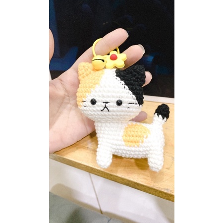 Móc khoá mèo bằng len thân thiện môi trường