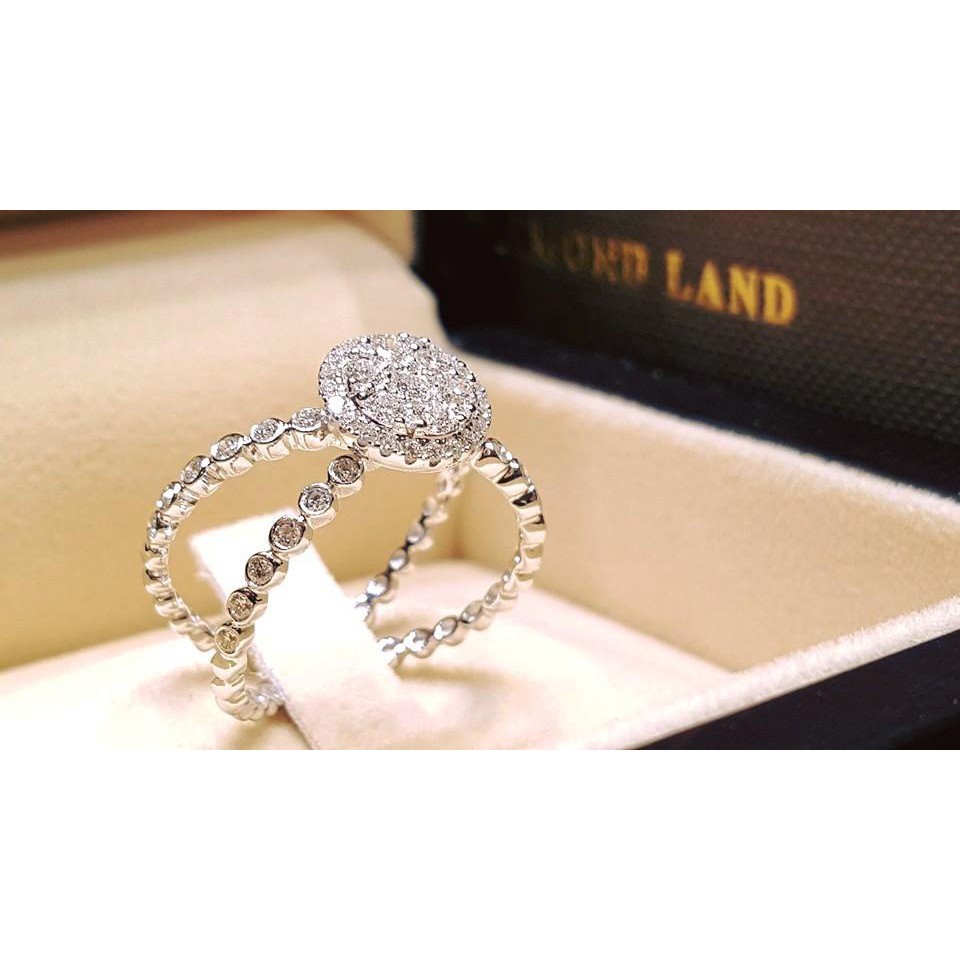 Nhẫn Đính Hôn Đính Đá Nhân Tạo Lấp Lánh Thời Trang Cho Nữ