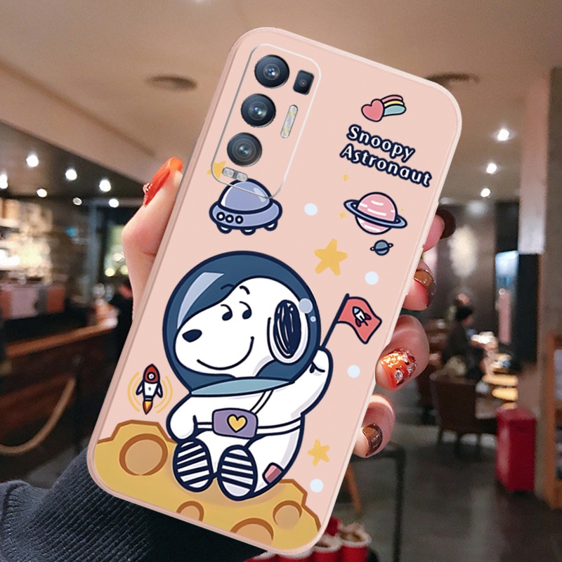 Ốp Điện Thoại Cạnh Vuông In Hình Doraemon/Phi Hành Gia Cho OPPO Reno6 Z 5G Reno 5 Pro 4 3 Reno2 Z F A95 5G A76 A96 4G