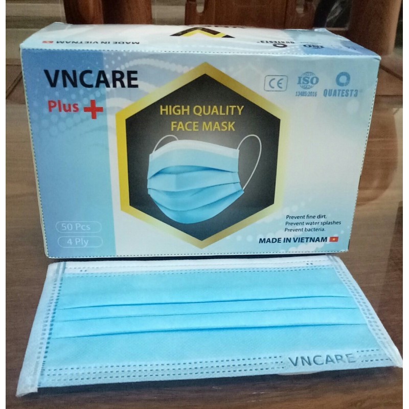 Combo 3 hộp khẩu trang màu xanh VNCARE (Chính hãng) | BigBuy360 - bigbuy360.vn