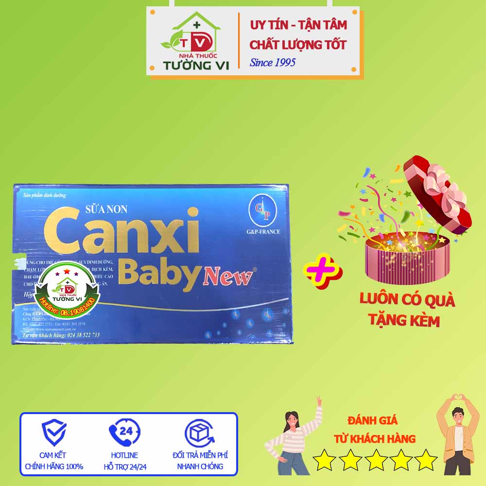 Sữa Non Canxi Baby New - Dành cho bé còi xương, chậm lớn, biếng ăn, hay ốm vặt, bổ sung canxi tối ưu