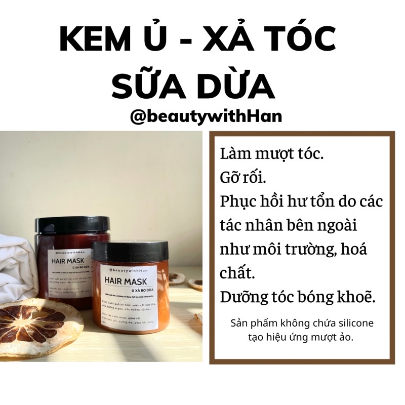 Dầu xả Sữa Dừa @beautywithHan