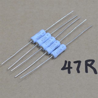 Điện trở 3W 47R 20% màu trắng 5x15mm