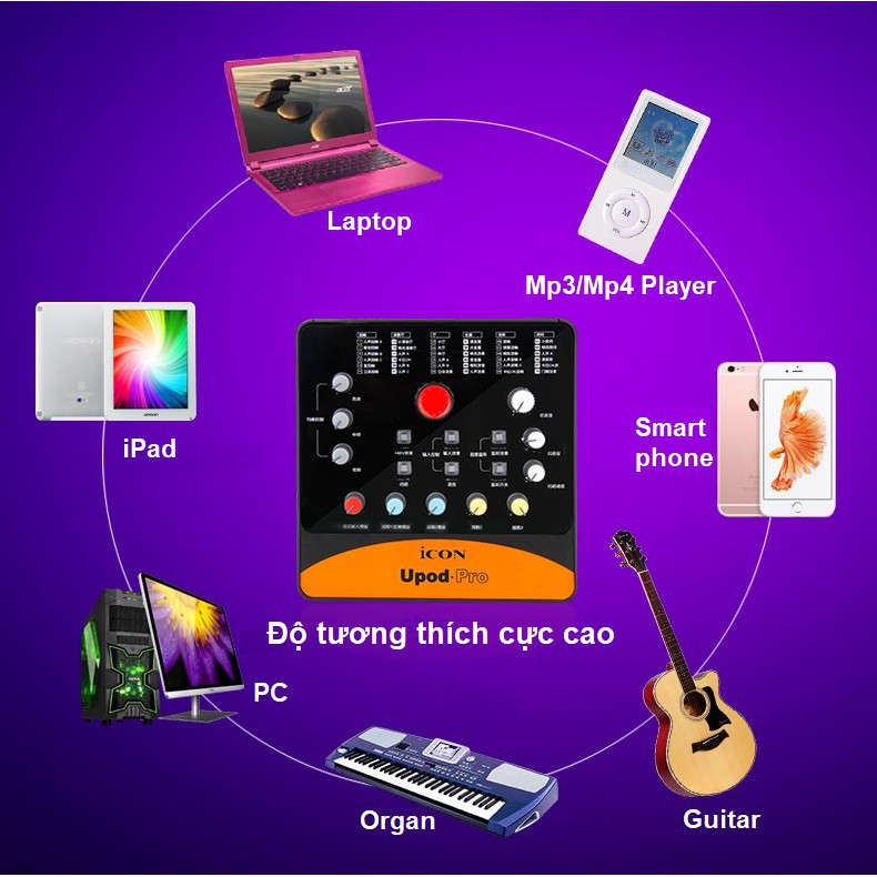 Sound card Icon Upod Pro - Sound card karaoke livestream - Bảo hành 9 tháng