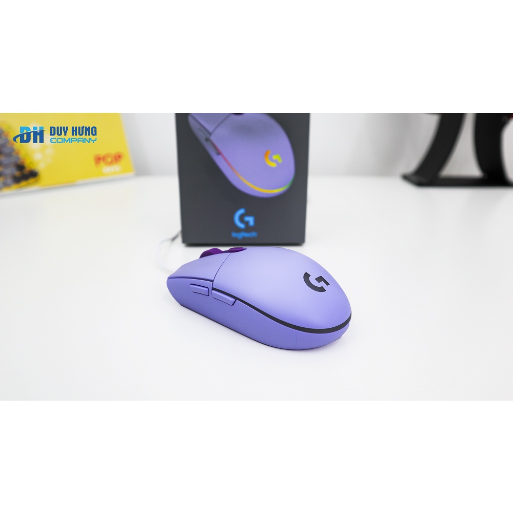 Chuột Gaming có dây Logitech G203 Màu Tím Lilac