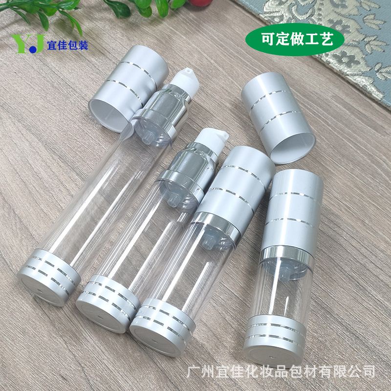 Chai Chiết Mĩ Phẩm ❤ GIÁ RẺ NHẤT ❤ Chai hút chân không trong suốt Nắp Bạc 50ml , chai xịt giọt chiết kem .