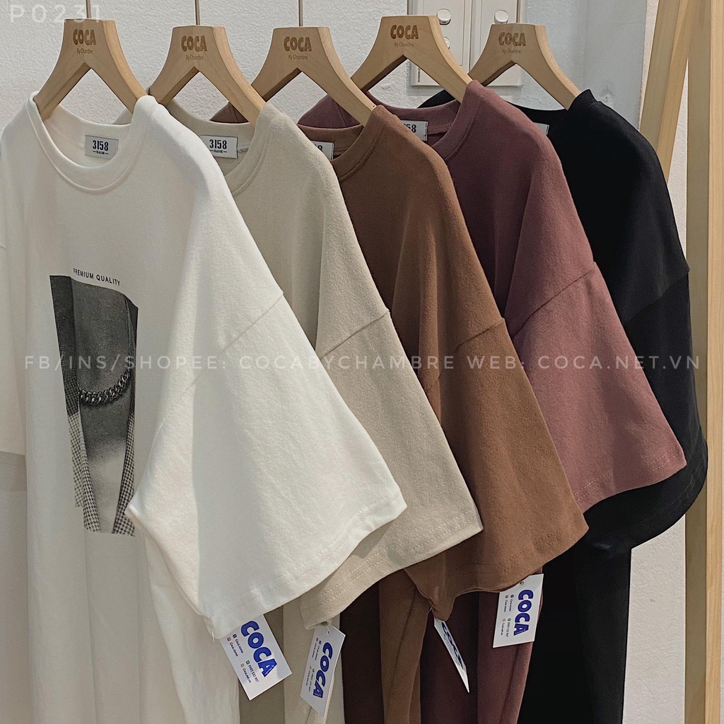 [P0231] Áo thun cotton mặt lông dày in hình PREMIUM form rộng (Có sẵn/Ảnh thật)