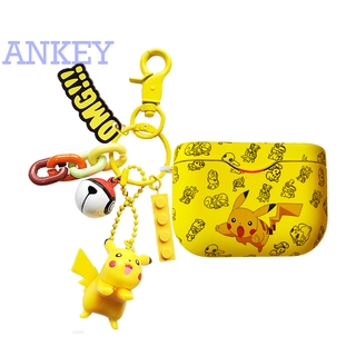 Sony WF-1000XM3 Case Pikachu Wireless Bluetooth Headset Protective Hard Cover SONY Case Noise-cancelling Bean Anti-fall Cartoon with Pendant Cute PC Plastic Shell Couple