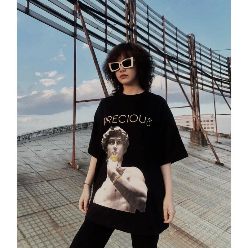 Áo thun tay lỡ nam nữ unisex form rộng THIÊN THẦN PRECIOUS ullzang vải cotton mịn giá rẻ mặc đơn đôi nhóm