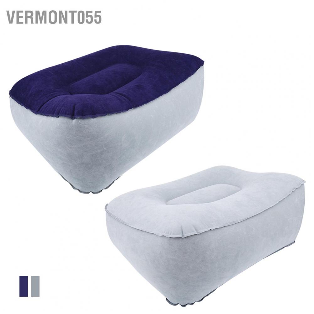 Hàng Hot Bơm hơi Flocking Du lịch Gối mềm Chuyến bay Gối thư giãn Đệm với máy bơm khíHàng giao ngayVermont055