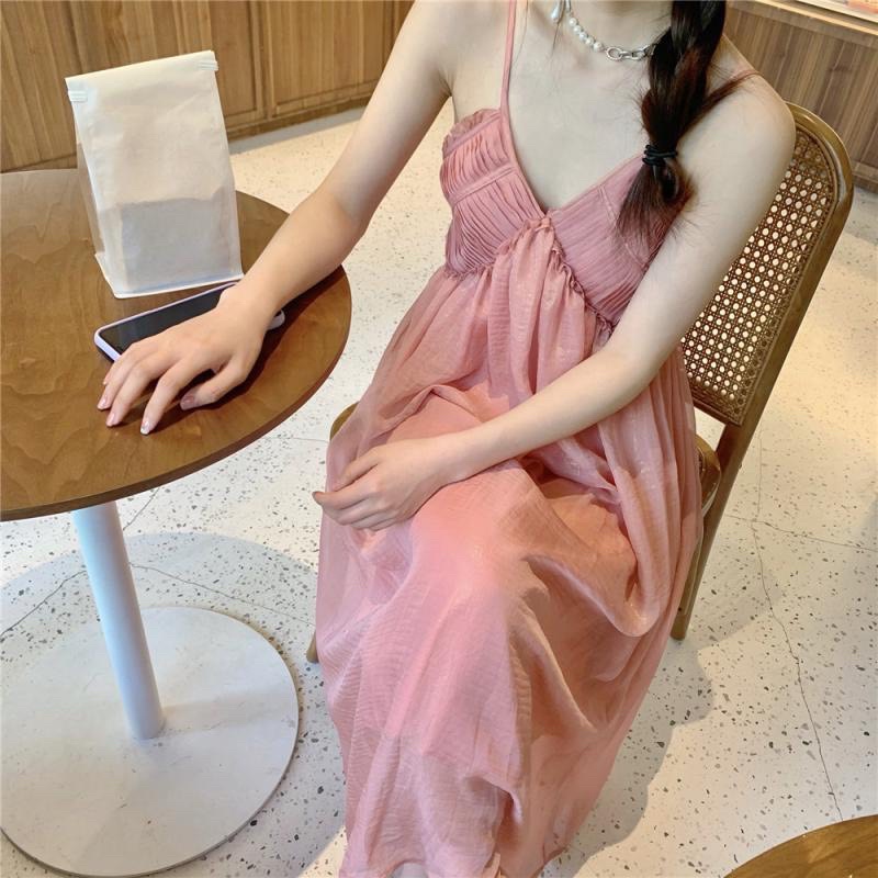 Sẵn | Váy dây mùa hè lãng mạn gợi cảm mùa hè Rose