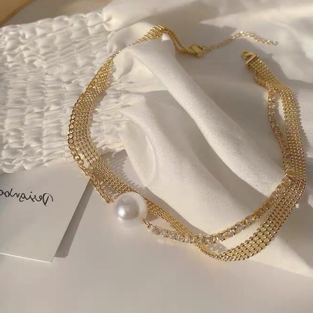 Vòng choker ngọc cực sang chảnh, cá tính với 2 màu✨