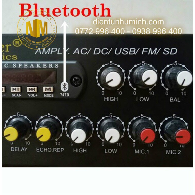 Ampli mini DC12V Có BLUETOOTH USB Califlower BX-2277