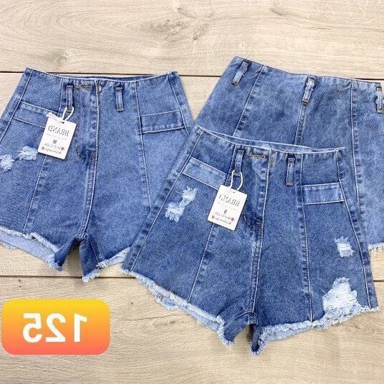 Quần short jean nữ lưng cao King168 , quần short nữ cao cấp QS26