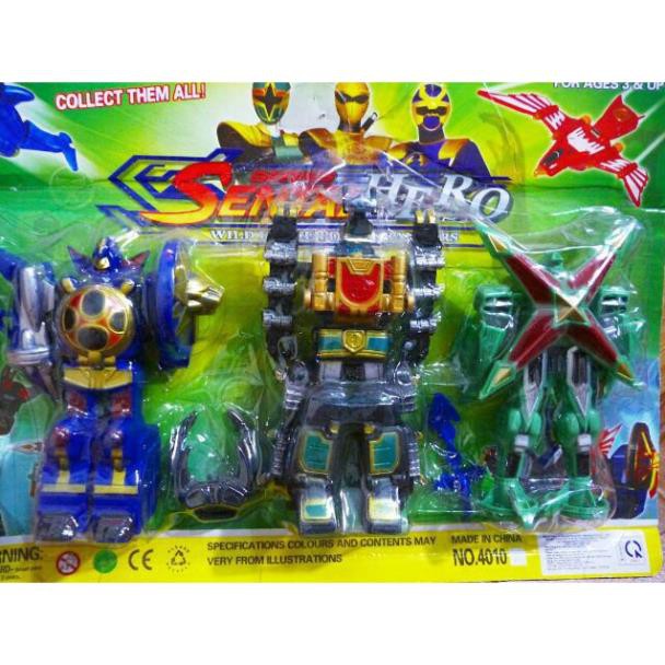 Vỉ ráp đồ chơi 3 nhân vật siêu nhân - Sentai Hero Series