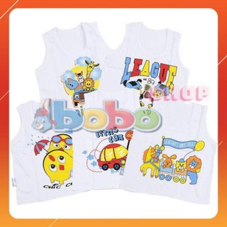 Combo 5 áo ba lỗ Bosinis trắng cho bé