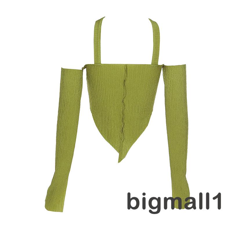 Áo Thun Dài Tay Cổ Thuyền Hở Rốn Thời Trang Nữ Tính