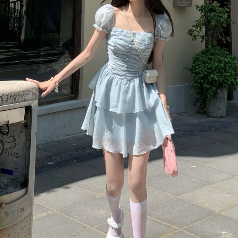 Váy tiểu thư bèo nhún nữ tính - VIDEO TỰ QUAY