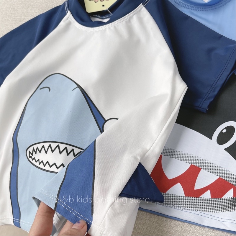 Bộ bơi bé trai họa tiết cá mập❤️ Sét bơi 3 chi tiết cho bé