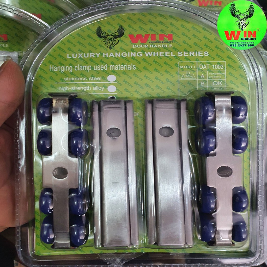 Bộ bánh xe cửa lùa nhôm,Bánh xe treo 8 bánh zay U cao cấp