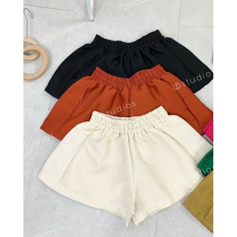 Quần tacta cạp chun,quần short phồng Quần đùi sooc cạp cao có túi 2 bên trẻ trung nhiều màu Q560 | BigBuy360 - bigbuy360.vn