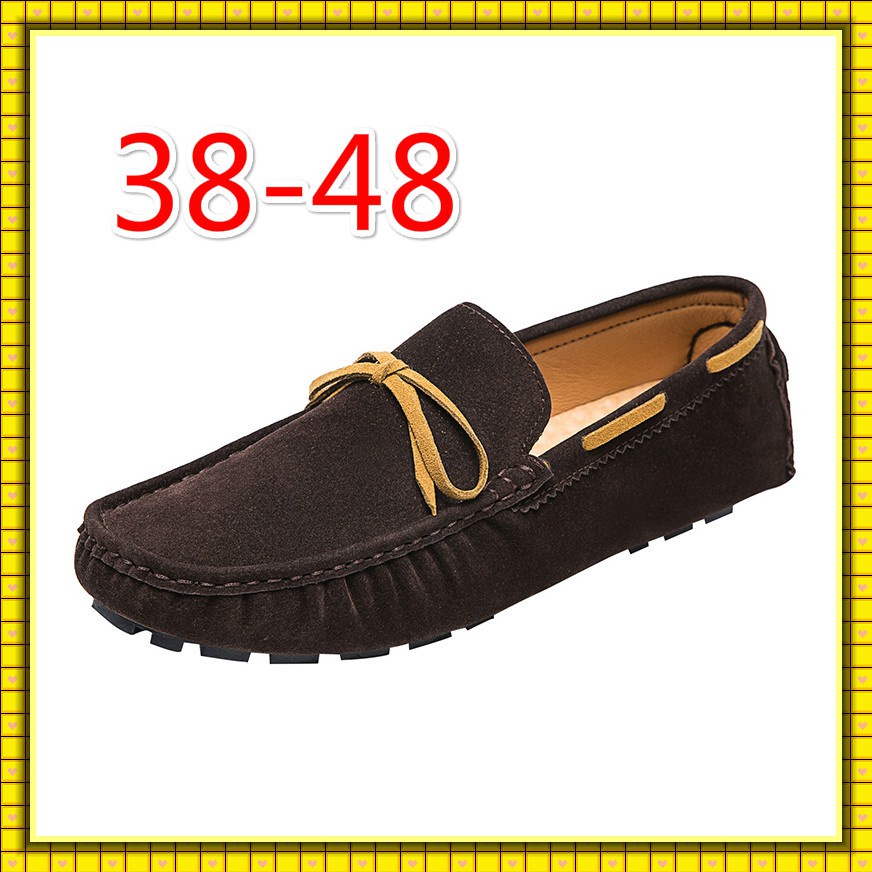 Giày Lười Chất Liệu Da Thời Trang Cho Nam size Lớn 45 46 47 48 Giày Thể Thao Thiết Kế Đơn Giản Thời Trang Trẻ Trung