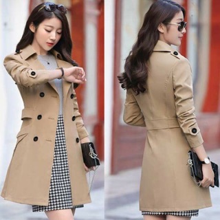 [Q8] Áo khoác Măng Tô Kaki Nữ Xinh Xắn