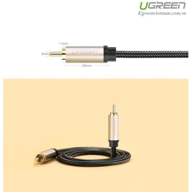 Cáp Coaxial Ugreen RCA 20737 (1.5m) - Hàng Chính Hãng