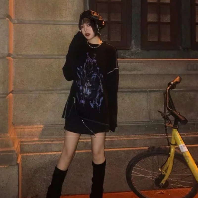Vớ len cổ cao màu dạ quang phong cách punk thập niên 80