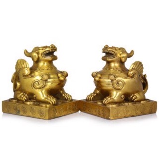 Cặp tỳ hưu phong thủy chiêu tài, hút lộc 9cm